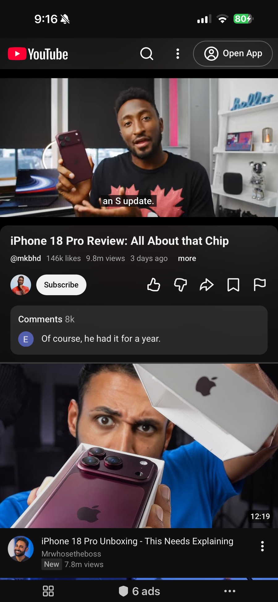 YouTube running in anyPWA
